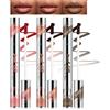 Prreal 3 pezzi Peel Off Lip Liner Stain, Lip Stain Peel Off Tattoo Lip Liner with Tweezer, Waterproof Long Lasting Lip Green, Highly Pigmented Matte Finish Lip Tint Stain Lipstick (01+02+03)