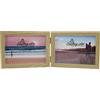 Cornice portafoto tripla in legno pieghevole con cerniera 13 x 17