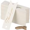 PTJJXA 100 Pcs Bigliettini Bomboniere, 7x2cm, Etichette Regalo Piccole con 20m Corda, Etichette Carta Kraft Personalizzabili, Cartellini Prezzi, Cartoncini Bomboniere Feste Compleanno, 300gsm (Bianco)