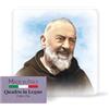 F.LLI BONELLA FRATELLI BONELLA - Quadretto da Appoggio con Padre Pio - Quadretto in Legno Sagomato con Scatola Regalo - Soprammobile Religioso 10x10 cm