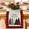 BHGWR Runner da Tavola Natalizio Rosso, Tovaglia Runner Tavola di Natale Moderno in lino Albero di Natale 180 cm x 34 cm lunga, Runner Tavola Natalizia Americana Decorazioni Natalizie per la Casa da Tavola