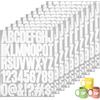 JJUNW 10 fogli adesivi per lettere e numeri, lettere e numeri da 5 cm, adesivi in vinile autoadesivi impermeabili, alfabeto e numeri per fai da te, scrapbooking