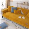 Yidaxing Copridivano Cuscino per Divano in Peluche Spesso, Copridivano per Divano 1/2/3/4 posti per Cani Gatti, Scudo Salva Divano in Cashmere con Agnello Autunno Inverno(Giallo, 70X150CM)