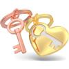 O meta[l]morphose METALMORPHOSE - Portachiavi da condividere con chiave del mio cuore, set di due portachiavi amore da condividere, regalo per San Valentino, compleanno, regalo per uomo e donna, oro, taglia unica