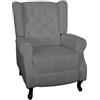 GARDENIA Beatrice Poltrona, Poliestere, Grigio, 77x85x101CM