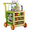 wuuhoo® I Girello di legno colorato Fritzi regolabile in altezza I Giocattolo e girello di legno con ruote gommate I Girello per imparare e giocattolo per bambini con puzzle di numeri