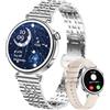 CIVO Smartwatch Donna Orologio Chiamate: Whatsapp Bluetooth Compatibile Android iOS - Pressione Sanguigna Misura Smart Watch - Fitness Sport Tracker Contapassi Argento