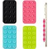 Yoaeyok 4 Pezzi Supporto Telefono con Ventosa Silicone, Adsorbimento su Entrambi i Lati, Supporto per Cellulari, Multiuso Ventosa Porta Cellulare per Selfie, Creazione di Contenuti, Cucinando