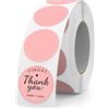 FINDAT Rosa Etichette Termiche Rotonde 25 mm Etichette Autoadesive per Stampanti Circolare Vinile Impermeabile Punti Adesivi per Ufficio Logo Design QR Spedizione 500 Pezzi