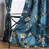 Taisier Home Tende in stile cinese con fiori di prugna, stampa artistica blu, lunghezza 213 cm, per soggiorno, motivo personalizzato, set di 2 pannelli