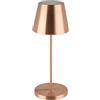 APS 17010 MERLE Lampada da tavolo USB-C wireless, temperatura colore e luminosità regolabili, IP 54, incl. docking station e telecomando, rame
