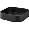 Yamazaki 2199 TOWER Rotating Storage Tray, black, ABS Resin/Silicone, 20 x 20 x 6.3 cm