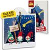 evenue Tagliere Sottopentola Natalizio in Ceramica, Idee Regalo Natale Originali Donna, Mamma e Nonna, per Casa e Cucina, Personalizzati con Illustrazione Originale Elfi Merry Christmas