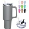 HNCY Tazza Termica da Viaggio con 2-in-1 Coperchio, 1180 ml Borraccia Termica, Bicchiere Termico con Cannuccia e Coperchio, Acciaio Inossidabile Travel Mug con manico, Tumbler Cup per Portabicchieri