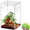 AMZTEMU TERRARIUM, Teca per serpenti, Scatola di alimentazione rettile, piccolo acquario, portatile, trasparente, adatto per barba, ragno, lucertola, scorpione -Acrilico(12 * 12 * 20cm)