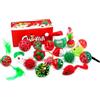 Chiwava 17 Confezione Giocattolo per gatti di Natale Set di regali di borsa Giocattoli assortiti Pacchetto Varietà Gioco interattivo del gattino