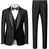 Generic Tuta Grigia Larga Uomo Abbigliamento Classico Tuta Grigia Uomo Abito da Cerimonia Uomo Rosa Abito Sposo Bianco Damascato Vestito Classico Sportivo Uomo Abito Cerimonia 2 Pezzi Abito Nero Matrimonio