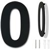 Ywonoby Casa moderna spazzolata numero,8 pollici 203 mm, acciaio inossidabile 304 massiccio, placcato nero (Numero 0 Zero)