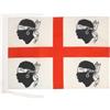 AZ FLAG BANDIERA SARDEGNA INDIPENDENTISMO SARDO 45x30cm - BANDIERINA SARDISMO 30 x 45 cm cordicelle - AZ FLAG