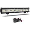 Willpower Barra LED 51cm 20 Pollici 420W Fari LED 12V 24V Combo Fascio Spot e Inondazione Faretti LED Faro da Lavoro LED Barra Luci LED per Fuoristrada Auto Trattore Camion 4x4 Barca ATV con Cablaggio