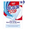 Décolor Stop Decolor Stop - 2 in 1 - Agenti sbiancanti - Protegge e ravviva il bianco - Protegge da sbiancamento e ingiallimento - cattura le particelle di sporco - 100% fibre vegetali - x18 salviette