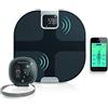 Rowenta YD3091 Body Partner Shape Bilancia Pesapersone Wireless Smart Connessa al Cellulare, con Tracker per Misurazione della Composizione Corporea, Nero