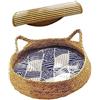 JISADER Cuccia per Gatti, Cuccia per Animali con Cuscino, Tiragraffi per Gatti con Nido Lavabile, per Gatti da Interno, Cuccioli, Cuccioli di, Nessun Cuscino 43x14 cm