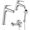 Jacuzzi Set miscelatori Jacuzzi | Rubinetteria Lucente lavabo bidet per piletta click clack e incasso doccia con gruppo vasca