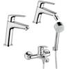 Jacuzzi | Rubinetteria Lucente set miscelatori gruppo vasca lavabo e bidet per piletta click clack