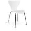 milani home MilaniHome.it - Sedia Moderna Di Design Bianca Struttura In Metallo Seduta E Schienale Mdf Per Arredo Cucina Sala Da Pranzo Ristorante Bar