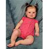 MineeQu Bambole Reborn Toddler 24 pollici in vinile morbido fatte a mano Adorabili bambole neonate sorridenti lifelike per bambine, sicure per bambini dai 3 anni in su