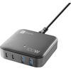 Cellularline - MULTIPOWER MAGNUS 100W - Caricabatterie da rete Gan - 2 porte USB da 18W e 2 porte USB-C da 100W - Dotato di Tecnologia Gan - Ideale per Smartphone, Tablet e Laptop