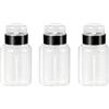 Upstore 3 Pezzi 200ml Dispenser a pompa per rimuovere lo smalto per unghie Flacone di pulizia a pressione Contenitore vuoto per flaconi di solvente liquido per unghie per cosmetici per smalti e struccanti