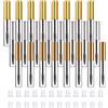 Haohai 24 pezzi 10 ml vuoto tubo mascara, custodia per ciglia, pennello per tubo ciglia, contenitore per ciglia e crema con 24 tappi in gomma (3 colori)