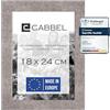 CABBEL Cornice 18x24 cm, Grigio (Calcestruzzo), robusta cornice in legno MDF, vetro Plexi infrangibile, da appendere e da