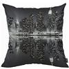 Mugod New York Night City - Federa per cuscino per cuscino con paesaggio di città, per uomo e donna, 45 x 45 cm, colore: Nero