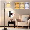 Weilim Lampada da Terra Salotto, Piantana LED Dimmerabile Moderna con 360° Paralume 9W E27 LED Piantana con 3 Temperature di Colore e Luminosità Continua, Manopola e Interruttore a Pedale