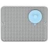 Folksy Super Kitchen SUPER KITCHEN Grande Tappetino Scolapiatti in Silicone con Spugna, Sgocciolatoio per Lavello, Resistente al Calore, Tappetino Lavello Cucina, Sottopentola in Silicone (40×30cm, Grigio)