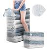 TAILI Sacchetti Sottovuoto Vestiti, Jumbo trasparente 6 Pack (80x100x38 cm), Buste Sottovuoto Vestiti Extra Large per Piumoni, Coperte, Trapunte, liberare spazio Organizzatore