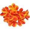 Winterworm 10 steli fiori di Plumeria (Frangipani)bouquet di fiori in lattice da sposa, per feste nuziali, festival, decorazioni, bouquet Arancione