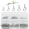 Realure 200 Pezzi di Pesca a Scatto per Pesca a Mosca, Set di Snap in Acciaio Inox Taglia XS#-XL#, Cambio Rapido di Gancio per Esche a Mosca a Scatto, Pesca a Mosca a Scatto per Esche da Trota