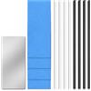 lasuroa 8pz Kit Riparazione Snowboard, 6mm Kit per Manutenzione Sci con 4 Carte Vetrate a Struttura 1 Raschietto Kit Riparazione Snowboard Sci per Proteggere Sci e Snowboard(Bianco e Nero)
