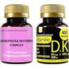 LABOTTEGADEGLIINTEGRATORI Set di Integratori Menopausa 100 Compresse e Vitamina DK 400 Compresse | Kudzu e Trifoglio Rosso Ricchi in Isoflavoni| Metabolismo, Peso, Rilassamento, Vampate | Ossa e Sistema Immunitario
