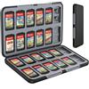 KOPBTBOY Giochi Custodia per Nintendo Switch, Custodia portatile per schede di gioco Switch OLED con 24 slot per schede di gioco e 24 slot per schede Micro SD (24, black)
