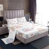 Homewish Set di lenzuola per letto matrimoniale per ragazze, con motivo floreale, con motivo floreale in stile fumetto, per camera da letto di bambini, ragazzi e bambini, stile bohémien, arcobaleno