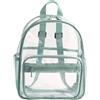 JUCHRZEY Borsa portaoggetti casual elegante in PVC Jelly Zaino Moda Uomo Donna Studente universitario Zaini a spalla trasparente Borsa for libri scolastici (Verde)