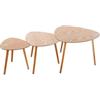 Wintem 3 Tavolini Bassi Beige da Salotto in Legno in Diverse Misure 40-48 - 60cm - Sono Impilabili e Salvaspazio Ideali per Ambienti di Qualsiasi Grandezza - Moderni ed Eleganti Ottimi per Arredare