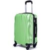 R.Leone Valigia Trolley Bagaglio a mano Rigido Ultraleggero in ABS 4 Ruote Autonome (Verde, 2037 Valigia 55x40x20cm)