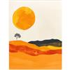 Artery8 Abstract Landscape Lone Tree Bright Boho Painting Living Room Large Wall Art Poster Print Thick Paper 18X24 Inch