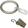 Gardinia, Anello per Tenda per bastoni per Tenda, incl. Inserti scorrevoli, Ganci Pieghevoli e Ganci a Clip, Linea Kira